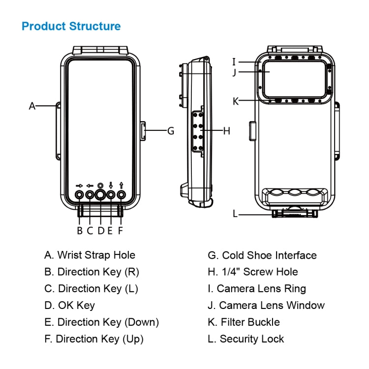 PULUZ 45m/147ft Waterproof Diving Case Photo Video Taking Underwater Housing Cover for iPhone 16 / 16 Pro / 15 / 15 Pro, Galaxy, Huawei, Xiaomi, Google Android OTG Smartphones with Type-C Port(White) - Galaxy S22+ 5G Cases by PULUZ | Online Shopping South Africa | PMC Jewellery | Buy Now Pay Later Mobicred