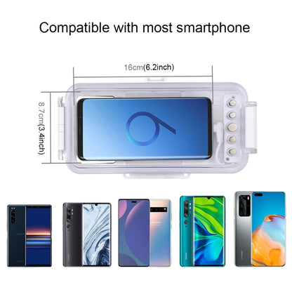 PULUZ 45m/147ft Waterproof Diving Case Photo Video Taking Underwater Housing Cover for iPhone 16 / 16 Pro / 15 / 15 Pro, Galaxy, Huawei, Xiaomi, Google Android OTG Smartphones with Type-C Port(White) - Galaxy S22+ 5G Cases by PULUZ | Online Shopping South Africa | PMC Jewellery | Buy Now Pay Later Mobicred