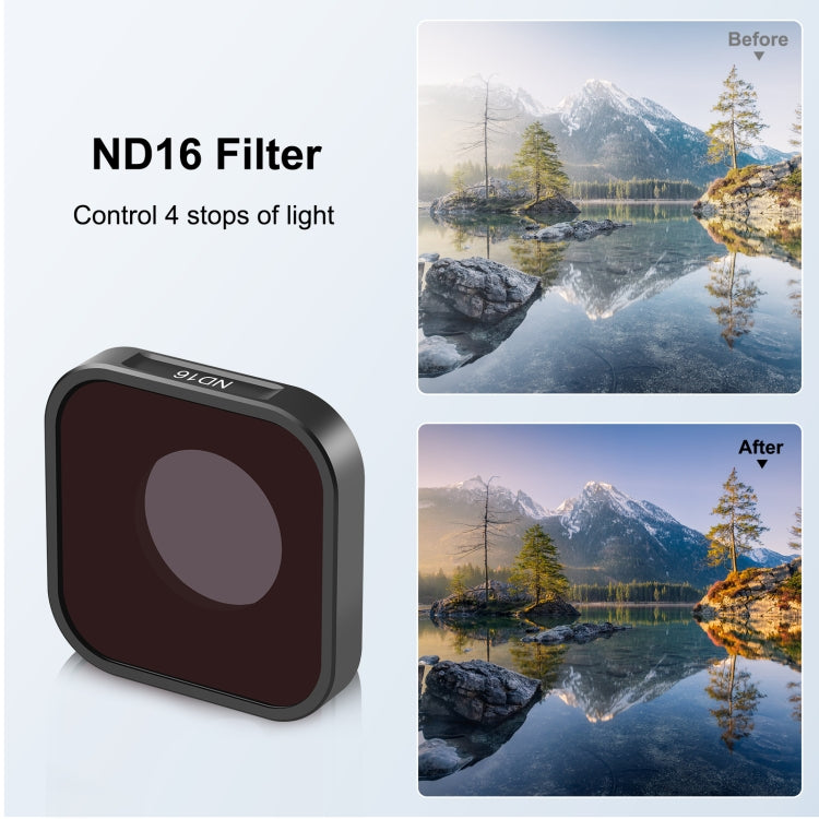 PULUZ Action Camera ND16 Lens Filter For GoPro Hero11 Black / Hero11 Black mini / HERO10 Black / HERO9 Black - Lens Filter by PULUZ | Online Shopping South Africa | PMC Jewellery | Buy Now Pay Later Mobicred