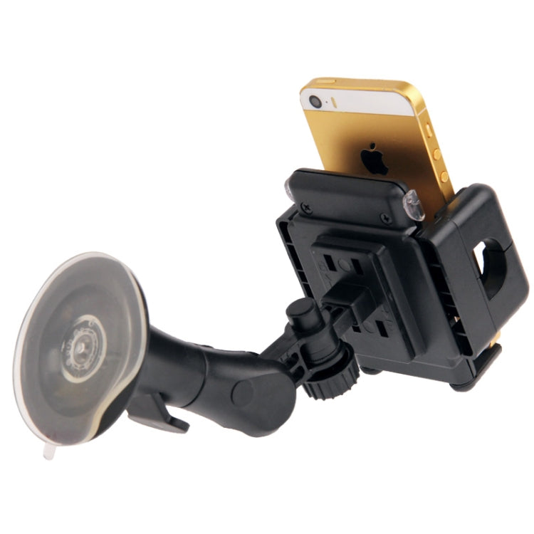 Universal 360 Degree Rotation Suction Cup Car Holder / Desktop Stand, For iPhone, Galaxy, Sony, Lenovo, HTC, Huawei, and other Smartphones of Width: 5.1cm- 10.5cm(Black) - Car Holders by PMC Jewellery | Online Shopping South Africa | PMC Jewellery