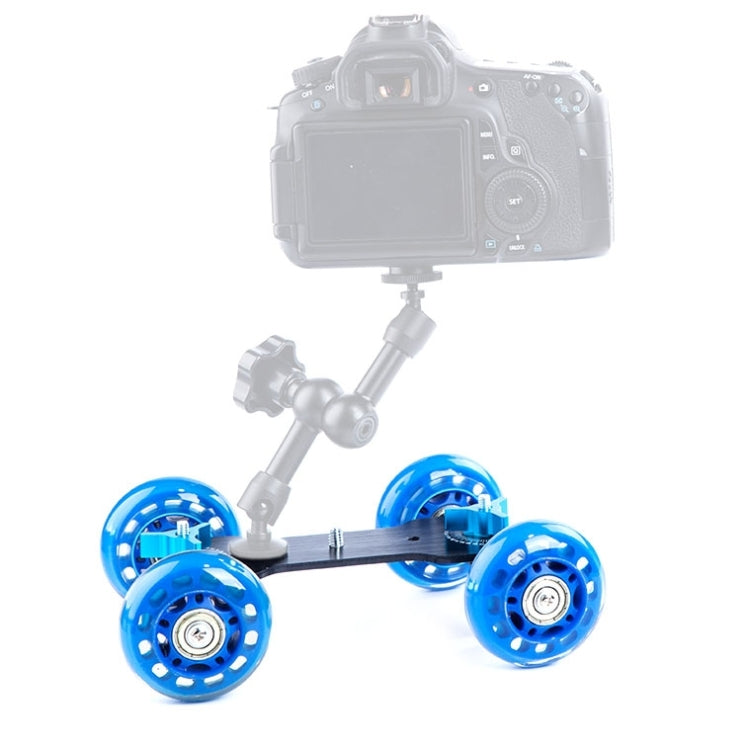 DEBO First Generation Camera Truck / Floor Table Video Slider Track Dolly Car for DSLR Camera / Camcorders(Blue) - Camera Dolly by DEBO | Online Shopping South Africa | PMC TechLife | Buy Now Pay Later Mobicred