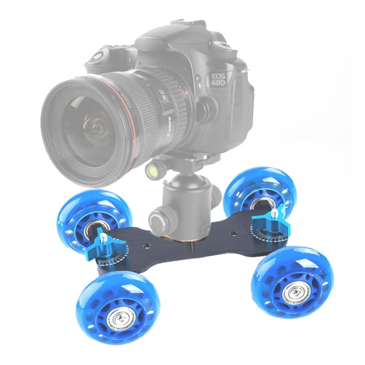 DEBO First Generation Camera Truck / Floor Table Video Slider Track Dolly Car for DSLR Camera / Camcorders(Blue) - Camera Dolly by DEBO | Online Shopping South Africa | PMC TechLife | Buy Now Pay Later Mobicred