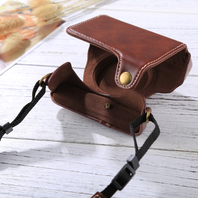 Retro Style PU Leather Camera Case Bag with Strap for Sony RX100 M3 / M4 / M5(Coffee) - Leather Bag by PMC TechLife | Online Shopping South Africa | PMC TechLife
