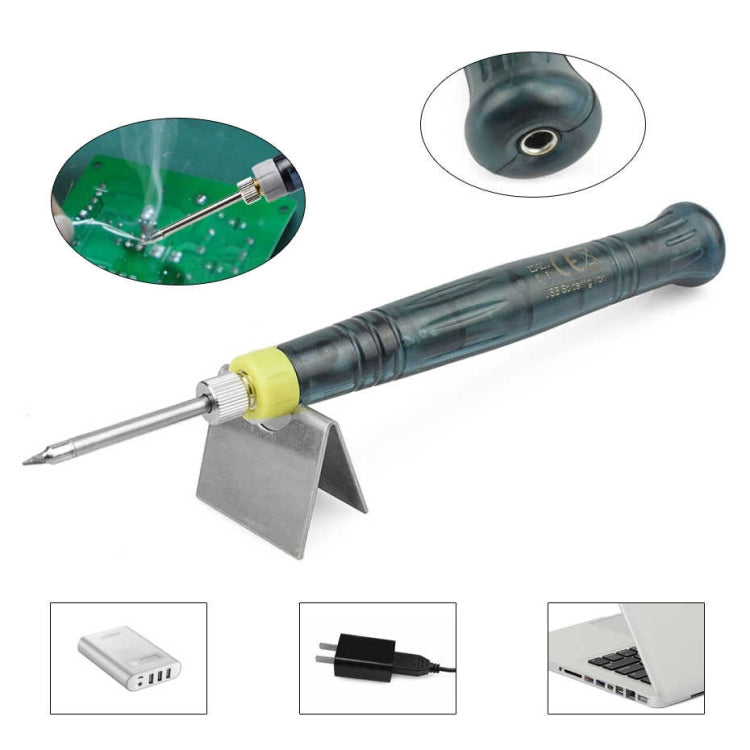 Portable USB Powered Soldering Iron Pen 5V 8W Long Life Tip + Touch Switch Protective Cap Auto Shut Off 25 second - free shipping - PMC TechLife - Order now!