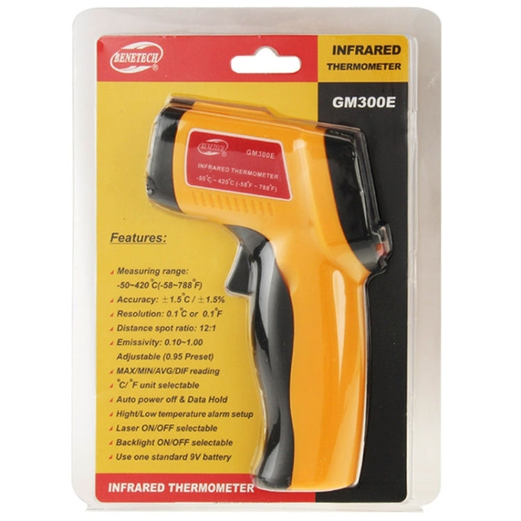 BENETECH GM300E Digital Laser Point Infrared Thermometer, Temperature Range: -50-420 Celsius Degree - Digital Thermometer by BENETECH | Online Shopping South Africa | PMC Jewellery | Buy Now Pay Later Mobicred