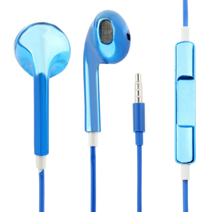 3.5mm Stereo Electroplating Wire Control Earphone for Android Phones / PC / MP3 Player / Laptops(Blue) - In Ear Wired Earphone by PMC Jewellery | Online Shopping South Africa | PMC Jewellery