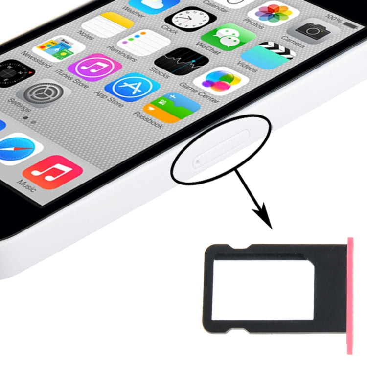 SIM Card Tray Holder for iPhone 5C(Pink) - iPhone 5 Parts by PMC TechLife | Online Shopping South Africa | PMC TechLife