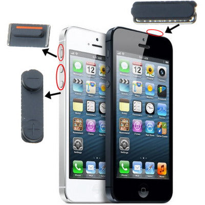 3 in 1 for iPhone 5 (Mute Button + Power Button + Volume Button)(Black) - iPhone 5 Parts by PMC Jewellery | Online Shopping South Africa | PMC Jewellery