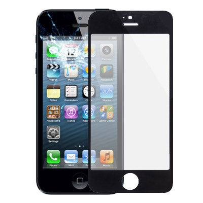 Front Screen Outer Glass Lens for iPhone 5 & 5S(Black) - iPhone 5 Parts by PMC Jewellery | Online Shopping South Africa | PMC Jewellery