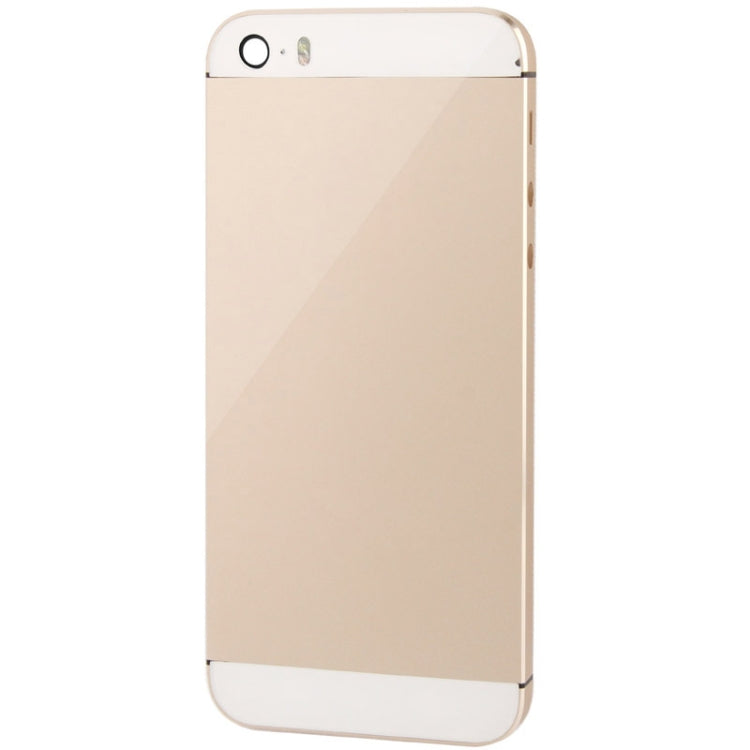 Full Housing Alloy  Back Cover with Mute Button + Power Button + Volume Button + Nano SIM Card Tray for iPhone 5S (Light Gold) - iPhone 5 Parts by PMC TechLife | Online Shopping South Africa | PMC TechLife