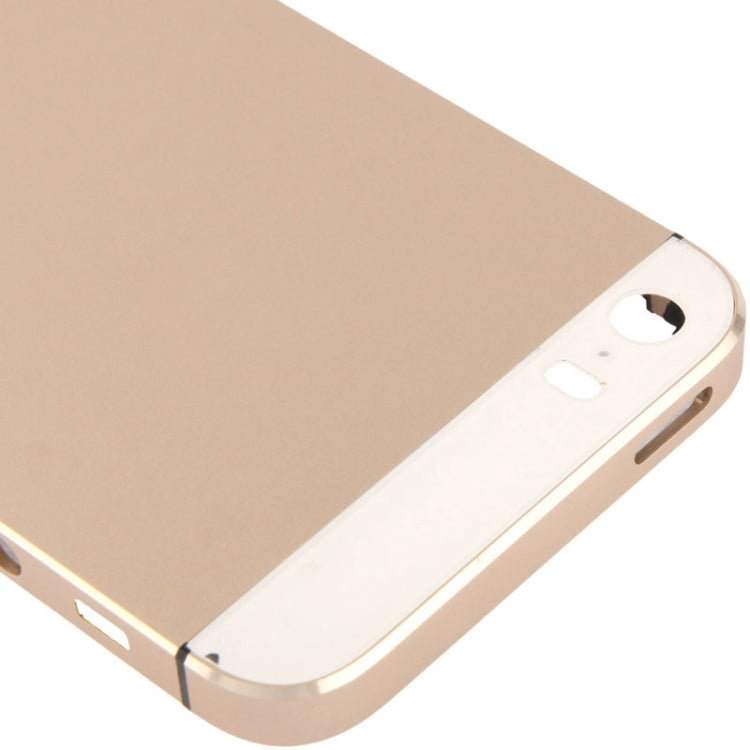 Full Housing Alloy  Back Cover with Mute Button + Power Button + Volume Button + Nano SIM Card Tray for iPhone 5S (Light Gold) - iPhone 5 Parts by PMC TechLife | Online Shopping South Africa | PMC TechLife