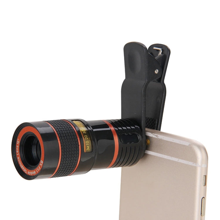 8X Zoom Telescope Telephoto Camera Lens with Clip(Black) - Telescope & Microscope by PMC Jewellery | Online Shopping South Africa | PMC Jewellery