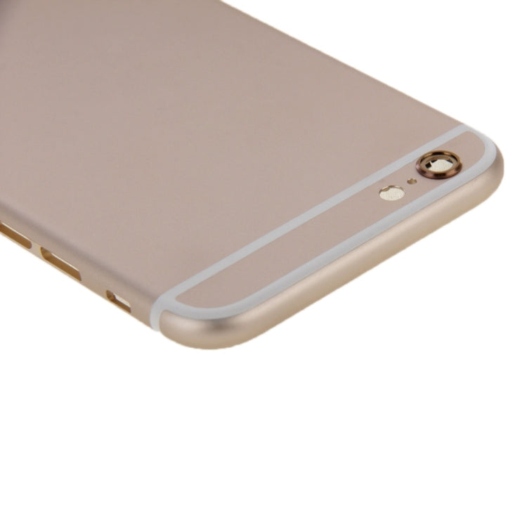 6 in 1 for iPhone 6 (Back Cover + Card Tray + Volume Control Key + Power Button + Mute Switch Vibrator Key + Sign) Full Assembly Housing Cover(Gold) - iPhone 6/6 Plus Parts by PMC Jewellery | Online Shopping South Africa | PMC Jewellery