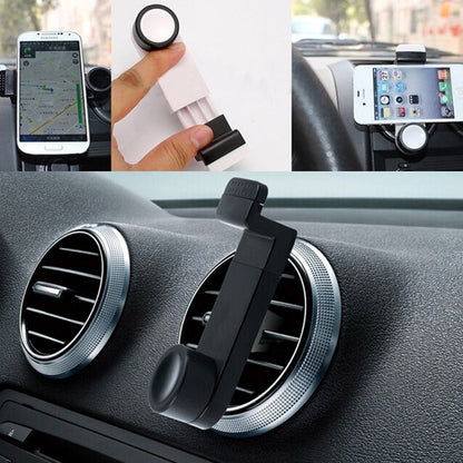 Portable Air Vent Car Mount Holder, For iPhone, Galaxy, Sony, Lenovo, HTC, Huawei, and other Smartphones (White + Grey)(White) - Car Holders by PMC Jewellery | Online Shopping South Africa | PMC Jewellery