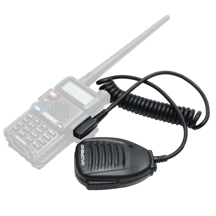 Baofeng Clip-on Speaker Microphone for Walkie Talkies, 3.5mm + 2.5mm Earphone + Mic Plug(Black) - Microphones & Headsets by PMC TechLife | Online Shopping South Africa | PMC TechLife | Buy Now Pay Later Mobicred