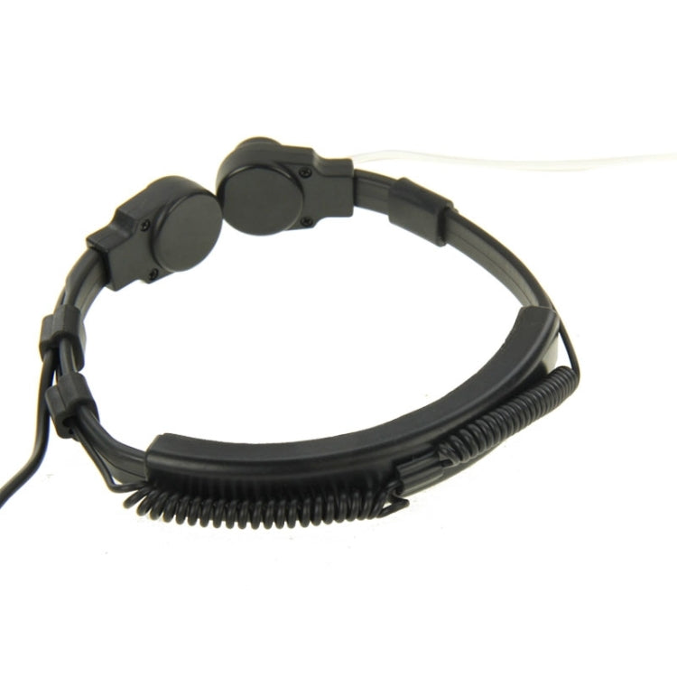 Throat control Transceiver Earpiece Headset for Walkie Talkies, 3.5mm + 2.5mm Plug(Black) - Microphones & Headsets by PMC TechLife | Online Shopping South Africa | PMC TechLife | Buy Now Pay Later Mobicred