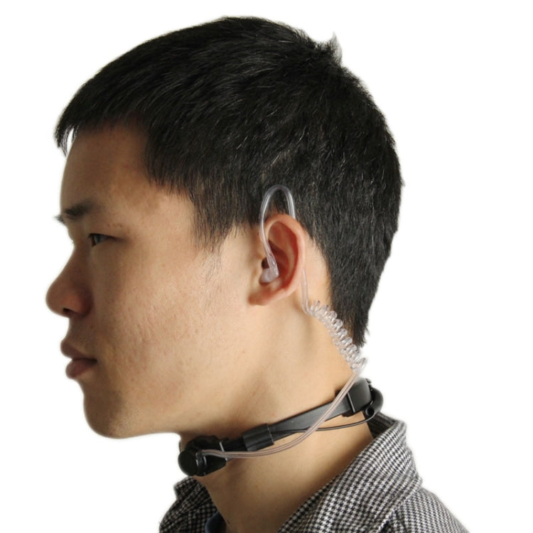 Throat control Transceiver Earpiece Headset for Walkie Talkies, 3.5mm + 2.5mm Plug(Black) - Microphones & Headsets by PMC TechLife | Online Shopping South Africa | PMC TechLife | Buy Now Pay Later Mobicred
