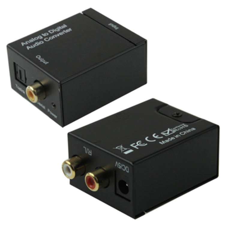 Digital Optical Coaxial Toslink to Analog RCA Audio Converter(Black) - RCA Adapter by PMC Jewellery | Online Shopping South Africa | PMC Jewellery