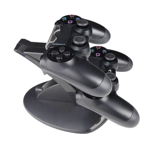 2 x USB Charging Dock Station Stand / Controller Charging Stand for PS4(Black) - Charger & Power by PMC TechLife | Online Shopping South Africa | PMC TechLife