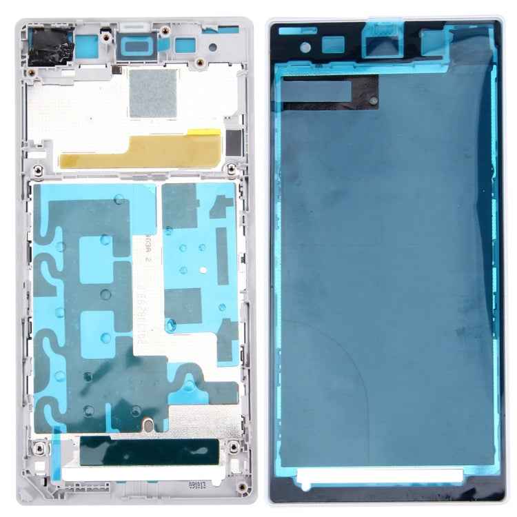 Front Housing LCD Frame Bezel Plate  for Sony Xperia Z1 / C6902 / L39h / C6903 / C6906 / C6943(White) - Frame Bezel Plate by PMC Jewellery | Online Shopping South Africa | PMC Jewellery