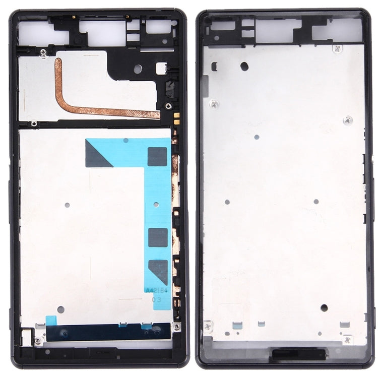 Front Housing LCD Frame Bezel Plate  for Sony Xperia Z3 / L55w / D6603(Black) - Frame Bezel Plate by PMC Jewellery | Online Shopping South Africa | PMC Jewellery