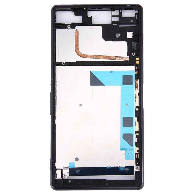 Front Housing LCD Frame Bezel Plate  for Sony Xperia Z3 / L55w / D6603(Black) - Frame Bezel Plate by PMC Jewellery | Online Shopping South Africa | PMC Jewellery