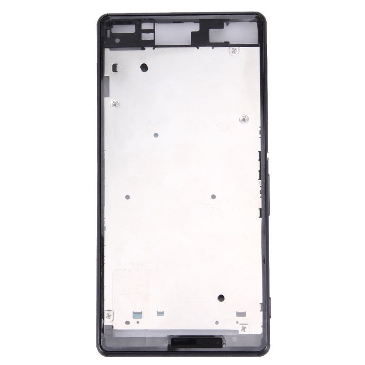 Front Housing LCD Frame Bezel Plate  for Sony Xperia Z3 / L55w / D6603(Black) - Frame Bezel Plate by PMC Jewellery | Online Shopping South Africa | PMC Jewellery