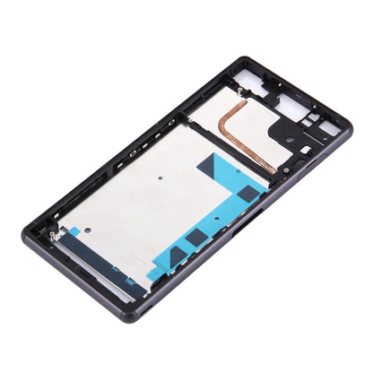 Front Housing LCD Frame Bezel Plate  for Sony Xperia Z3 / L55w / D6603(Black) - Frame Bezel Plate by PMC Jewellery | Online Shopping South Africa | PMC Jewellery