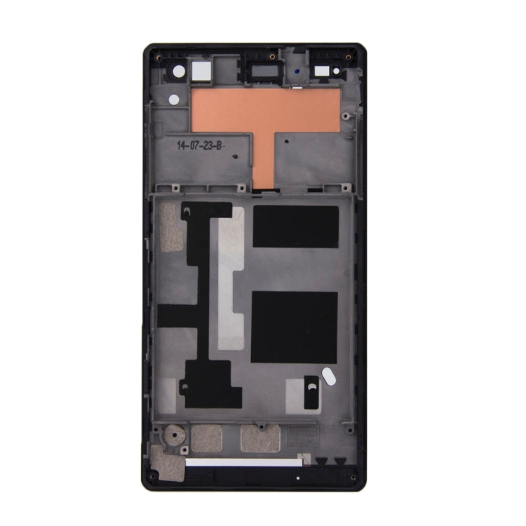 Front Housing  with Adhesive for Sony Xperia C3(Black) - Frame Bezel Plate by PMC Jewellery | Online Shopping South Africa | PMC Jewellery