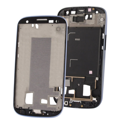 For Galaxy S III / i9300 Original 2 in 1 LCD Middle Board + Original Front Chassis(Dark Blue) - Frame Bezel Plate by PMC Jewellery | Online Shopping South Africa | PMC Jewellery