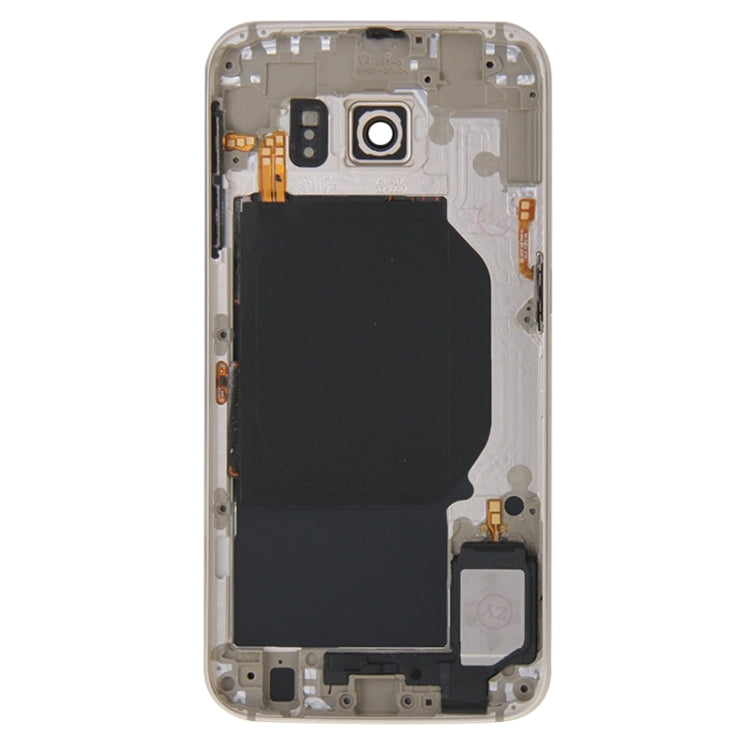 For Galaxy S6 / G920F Full Housing Cover (Back Plate Housing Camera Lens Panel + Battery Back Cover ) (Gold) - Back Cover by PMC Jewellery | Online Shopping South Africa | PMC Jewellery