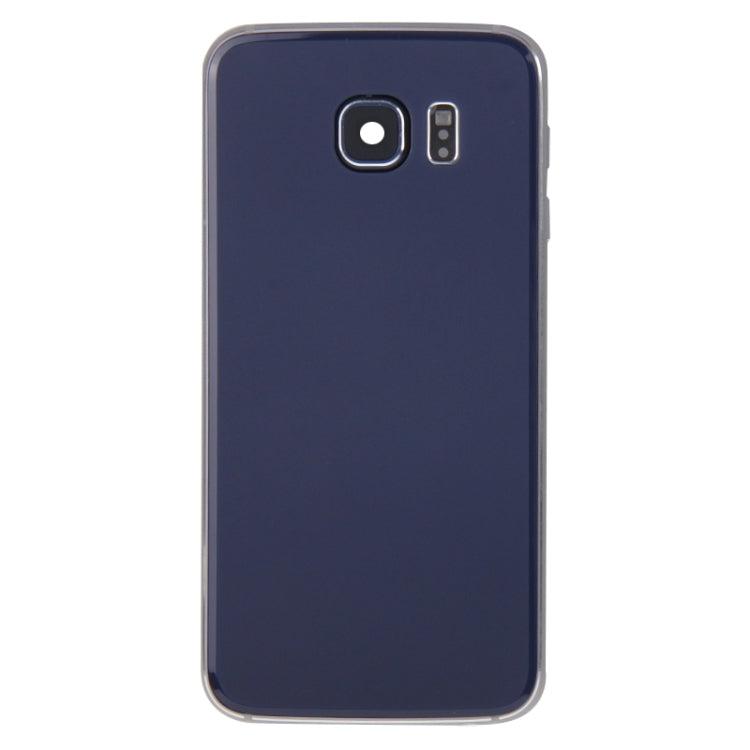 For Galaxy S6 Edge / G925 Full Housing Cover (Back Plate Housing Camera Lens Panel + Battery Back Cover ) (Blue) - Back Cover by PMC Jewellery | Online Shopping South Africa | PMC Jewellery