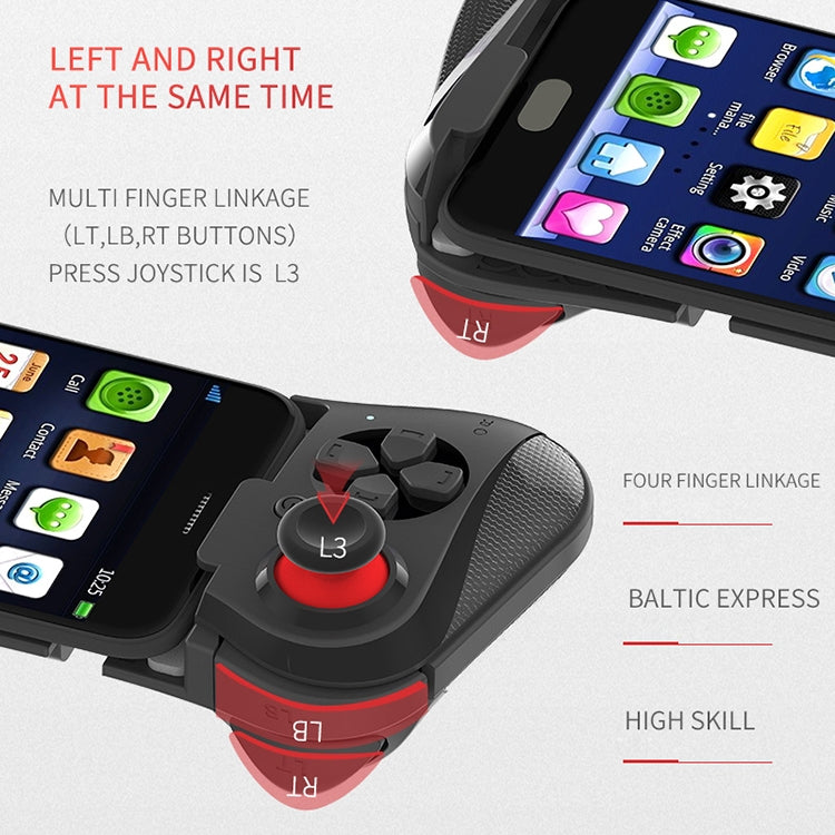 One-hand Stretch Retractable Bluetooth Gamepad, Bluetooth Distance: 10m, For Android, iOS Mobile Phone Below 6.8 inch - Controller Gamepad by PMC Jewellery | Online Shopping South Africa | PMC Jewellery