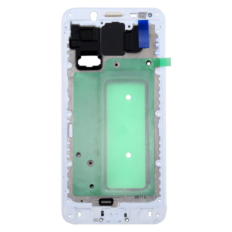 For Galaxy C8  Front Housing LCD Frame Bezel Plate(White) - Frame Bezel Plate by PMC Jewellery | Online Shopping South Africa | PMC Jewellery