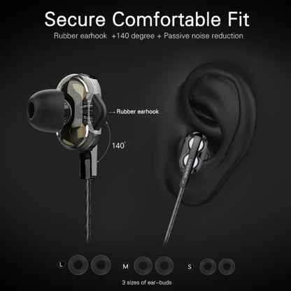 Langsdom Double Moving Coil with Wheat Headset(Black) - Bluetooth Earphone by Langsdom | Online Shopping South Africa | PMC Jewellery | Buy Now Pay Later Mobicred