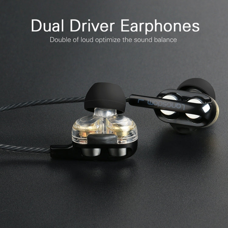 Langsdom Double Moving Coil with Wheat Headset(Black) - Bluetooth Earphone by Langsdom | Online Shopping South Africa | PMC Jewellery | Buy Now Pay Later Mobicred