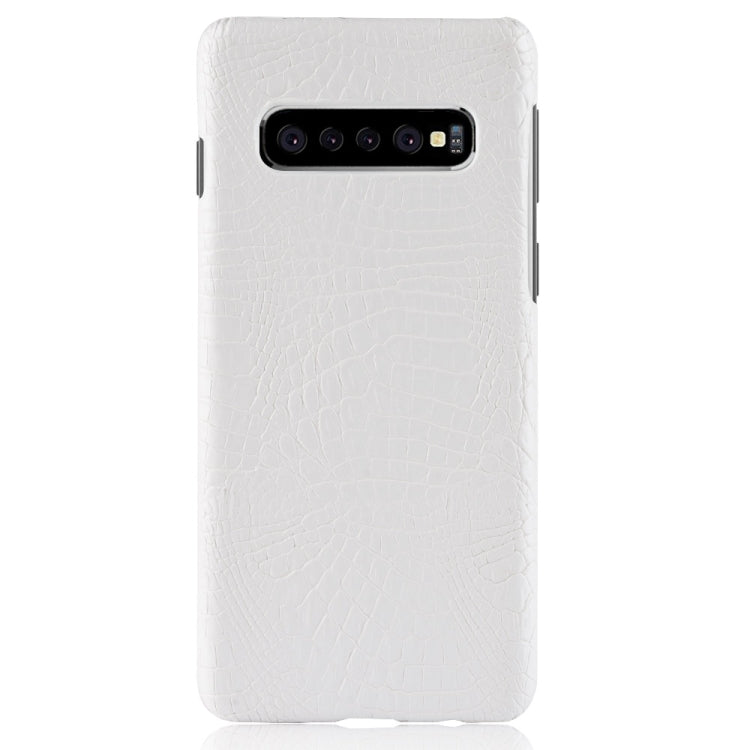 Shockproof Crocodile Texture PC + PU Case for Galaxy S10 5G (White) - free shipping - PMC TechLife - Order now!
