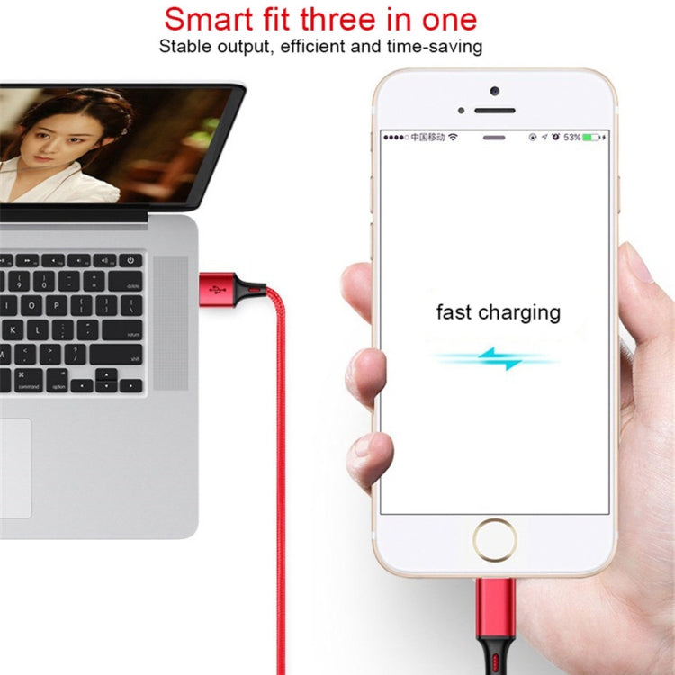 For iPhone / Apple Watch 2 In 1 8 Pin + Magnetic Charging Base Multi-function Charging Cable, Length: 1m(Red) - Multifunction Cable by PMC Jewellery | Online Shopping South Africa | PMC Jewellery