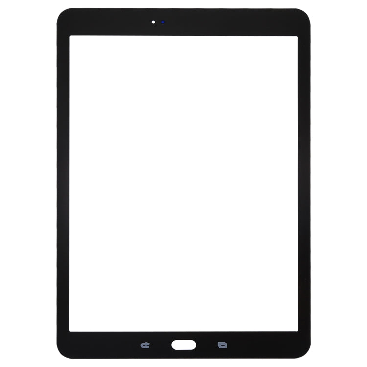 For Galaxy Tab S2 9.7 / T810 / T813 / T815 / T820 / T825 Front Screen Outer Glass Lens (Black) - Outer Glass Lens by PMC Jewellery | Online Shopping South Africa | PMC Jewellery