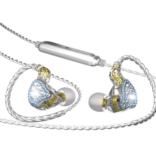 CVJ Liuli 3.5mm In-ear Wired Headset with Microphone, Length 1.25m (Blue) - In Ear Wired Earphone by CVJ | Online Shopping South Africa | PMC Jewellery | Buy Now Pay Later Mobicred