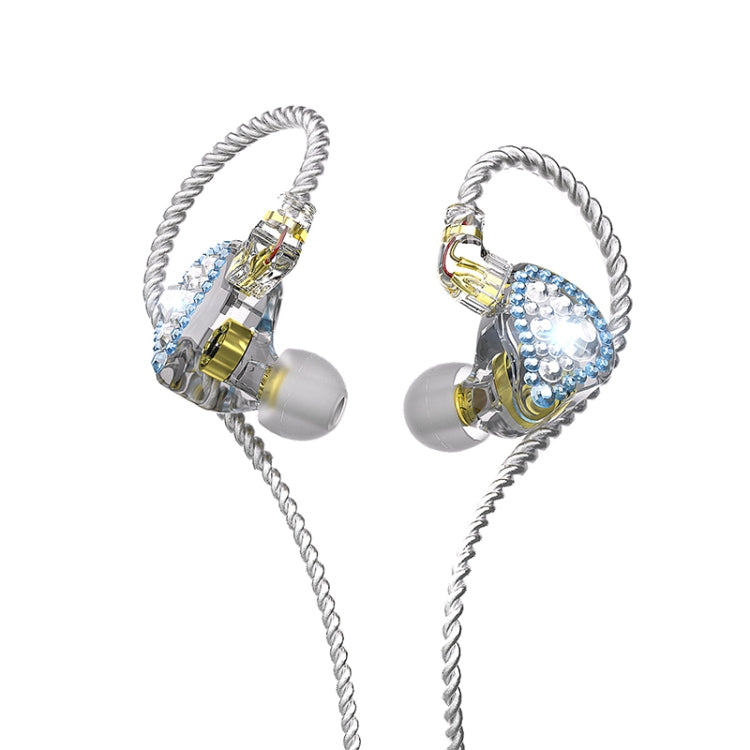 CVJ Liuli 3.5mm In-ear Wired Headset with Microphone, Length 1.25m (Blue) - In Ear Wired Earphone by CVJ | Online Shopping South Africa | PMC Jewellery
