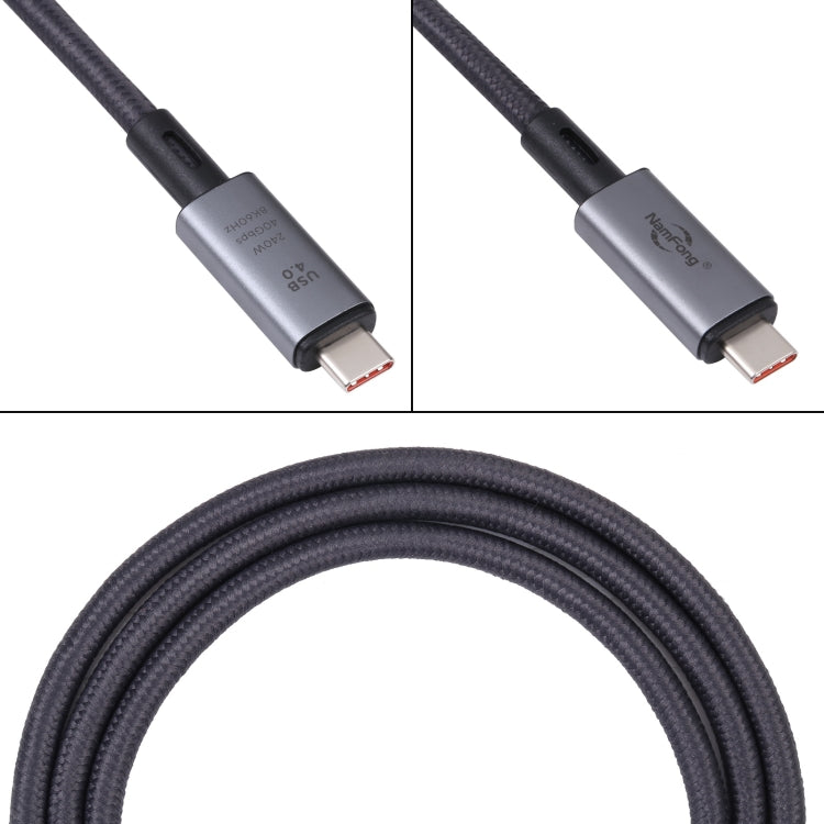 40Gbps 8K USB-C/Type-C to USB-C/Type-C Video Cable Compatible with USB 4, Length: 1m(Black) - Video & Audio Cable by PMC TechLife | Online Shopping South Africa | PMC TechLife