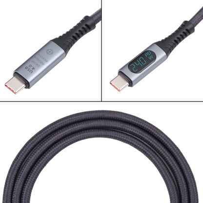 40Gbps 8K USB-C/Type-C to USB-C/Type-C Digital Video Cable Compatible with USB 4, Length: 1m (Black) - Video & Audio Cable by PMC Jewellery | Online Shopping South Africa | PMC Jewellery