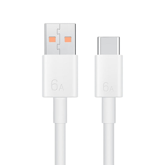 Original Huawei CC790 USB Type-A to USB-C / Type-C Interface 6A Data Cable, Cable Length: 1m(White) - USB-C & Type-C Cable by Huawei | Online Shopping South Africa | PMC Jewellery | Buy Now Pay Later Mobicred