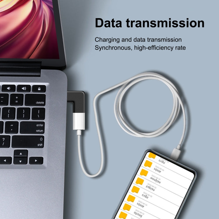 USB-C / Type-C Male to 8 Pin Female Elbow Charging Adapter - Converter & Adapter by PMC TechLife | Online Shopping South Africa | PMC TechLife