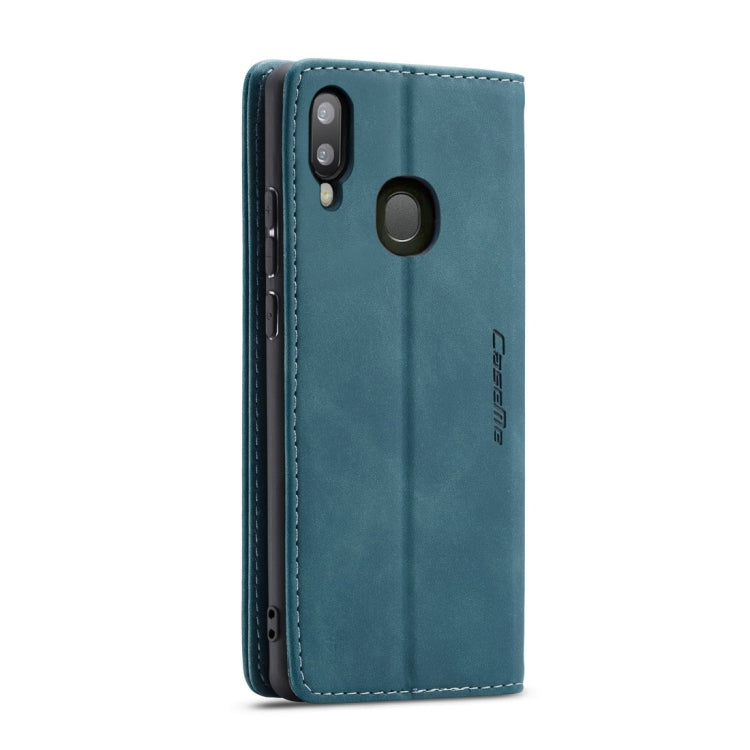 CaseMe-013 Multifunctional Retro Frosted Horizontal Flip Leather Case for Galaxy A20 / A30, with Card Slot & Holder & Wallet (Blue) - Galaxy Phone Cases by CaseMe | Online Shopping South Africa | PMC Jewellery | Buy Now Pay Later Mobicred