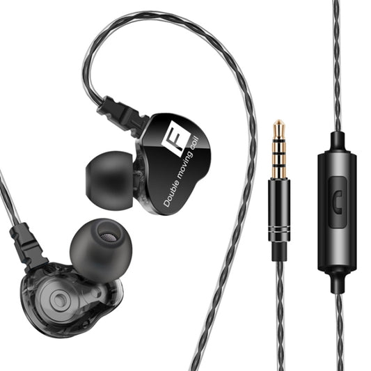 QKZ CK9 HiFi In-ear Four Unit Sports Music Headphones (Black) - Sport Earphone by QKZ | Online Shopping South Africa | PMC Jewellery