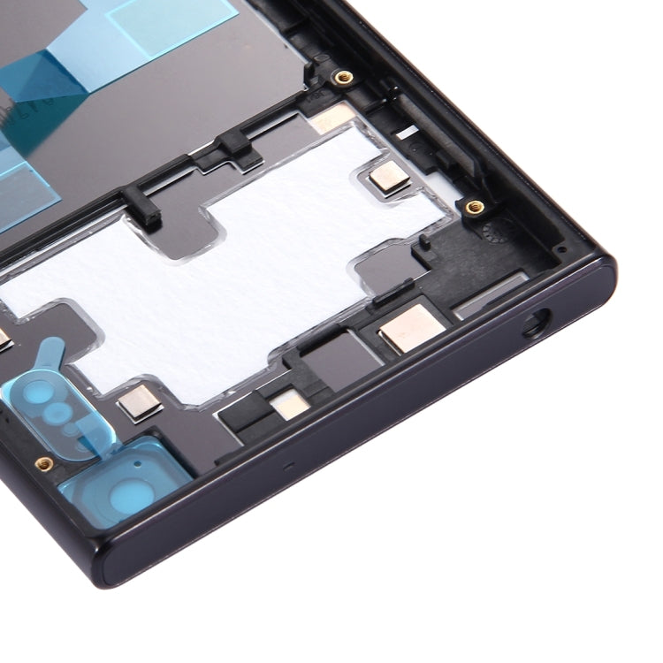Back Battery Cover + Back Battery Bottom Cover + Middle Frame for Sony Xperia XZ(Black) - Back Cover by PMC TechLife | Online Shopping South Africa | PMC TechLife