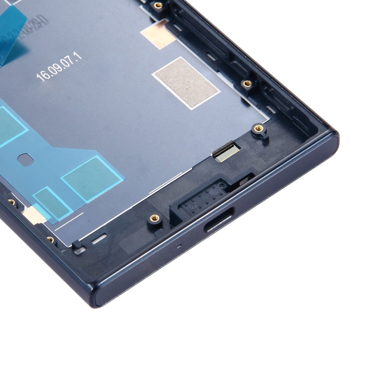 Back Battery Cover + Back Battery Bottom Cover + Middle Frame for Sony Xperia XZ(Dark Blue) - Back Cover by PMC TechLife | Online Shopping South Africa | PMC TechLife
