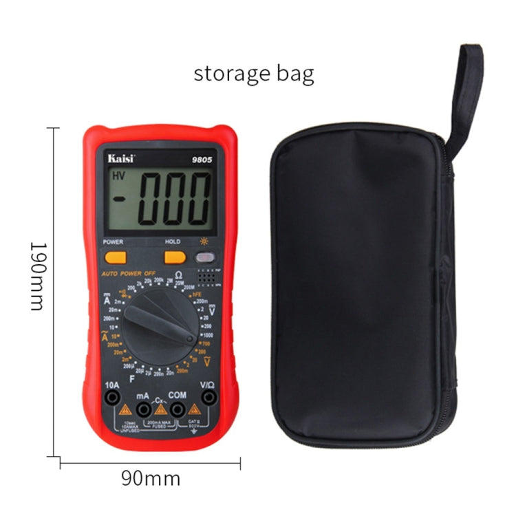 Kaisi 9805 Anti-burning Multifunctional Digital Universal Multimeter Auto-Range Digital Multimeter - Current & Voltage Tester by Kaisi | Online Shopping South Africa | PMC TechLife | Buy Now Pay Later Mobicred